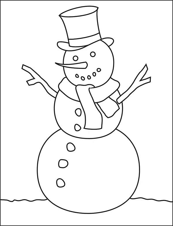 立体感的雪人简笔画教程