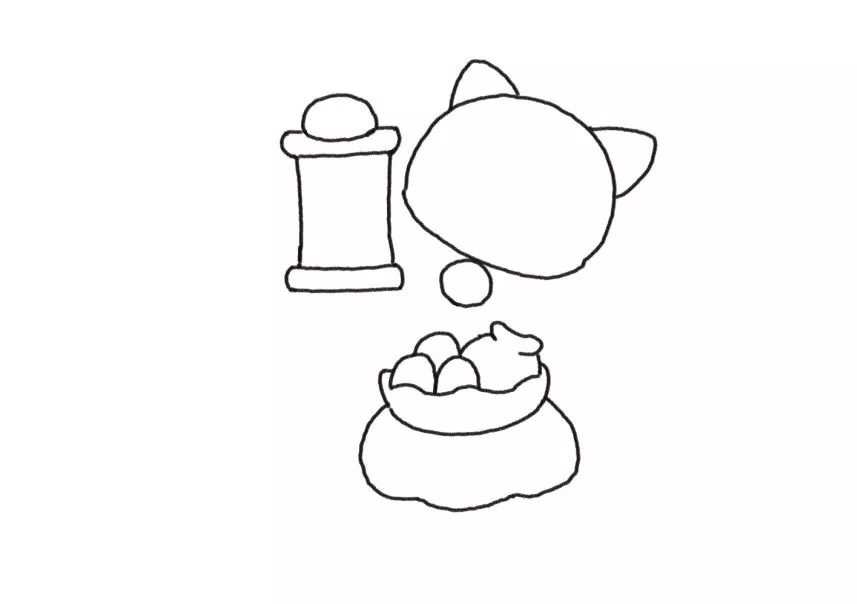 可爱的招财猫简笔画图片教程