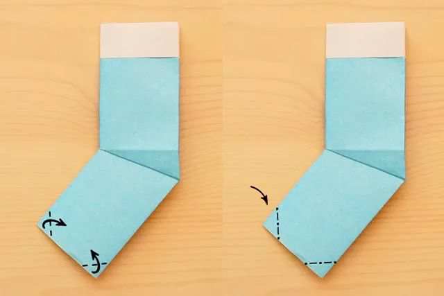 适合幼儿的简单手工折纸袜子