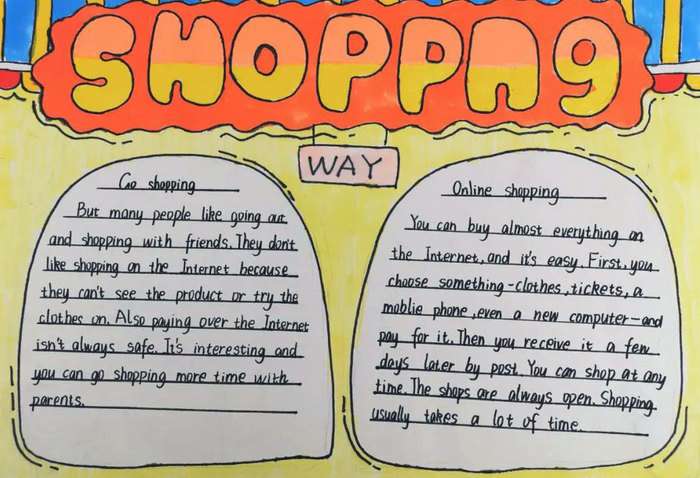 shopping手抄报英语初一