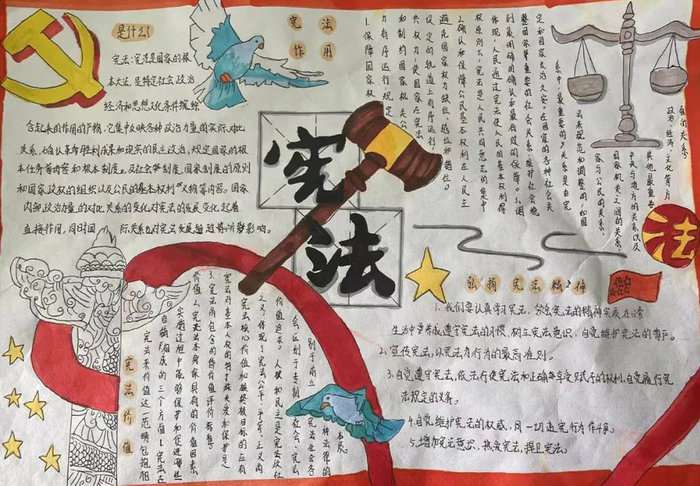 学宪法讲宪法争当宪法小卫士手抄报