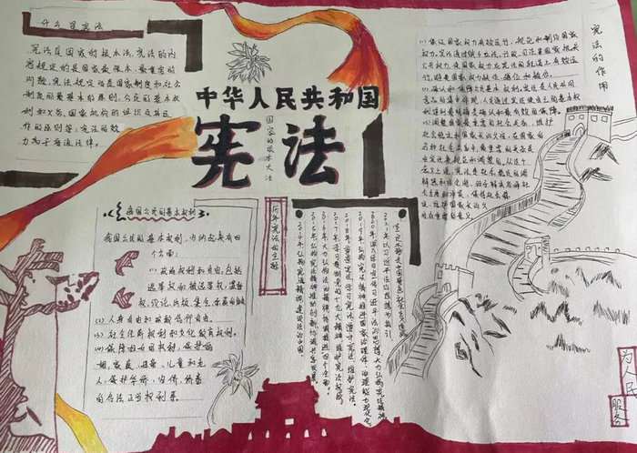 学宪法讲宪法争当宪法小卫士手抄报