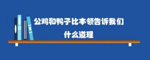 公鸡和鸭子比本领告诉我们什么道理