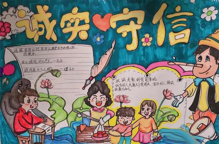 小学生诚信手抄报图片