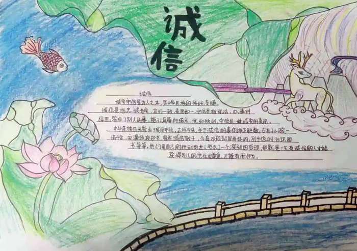 小学生诚信手抄报图片