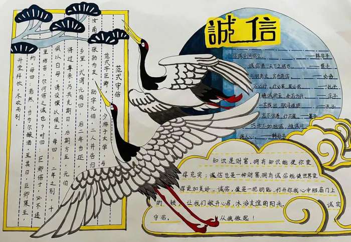 小学生诚信手抄报图片