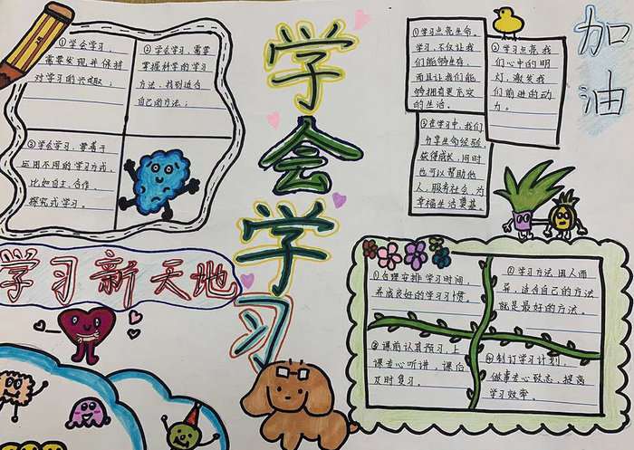 关于学会学习手抄报图片