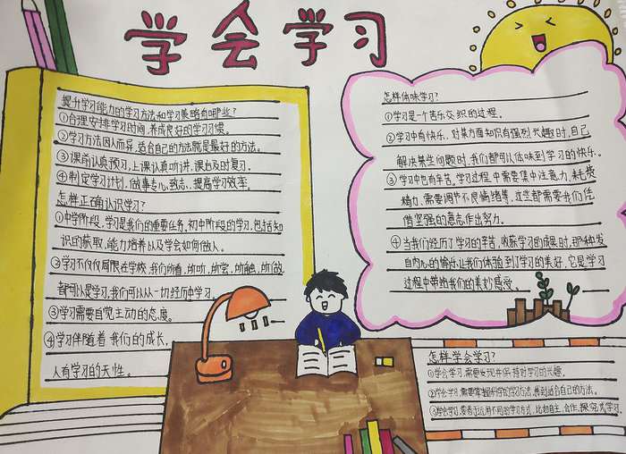 关于学会学习手抄报图片