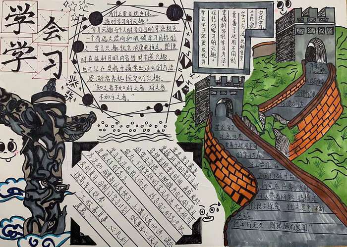 关于学会学习手抄报图片