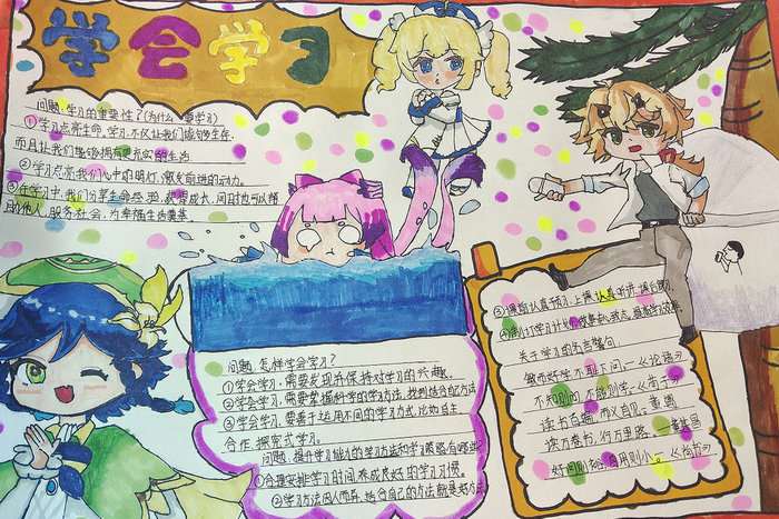 关于学会学习手抄报图片