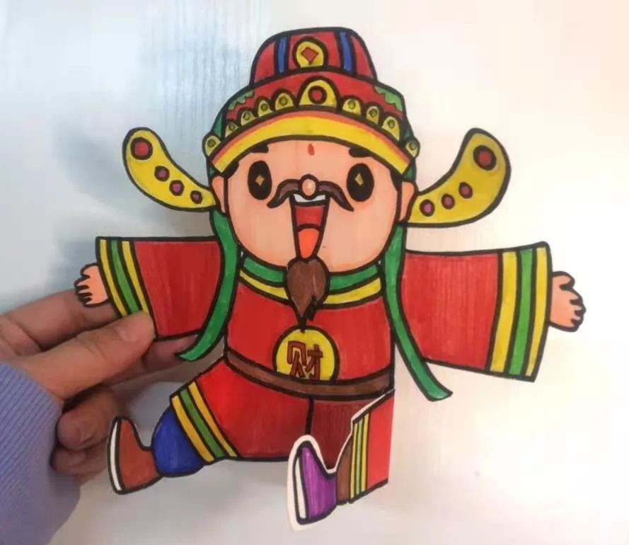 手工绘画日历制作《财神爷日历》