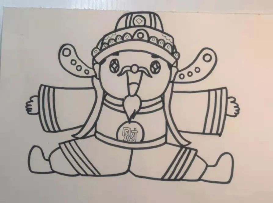 手工绘画日历制作《财神爷日历》