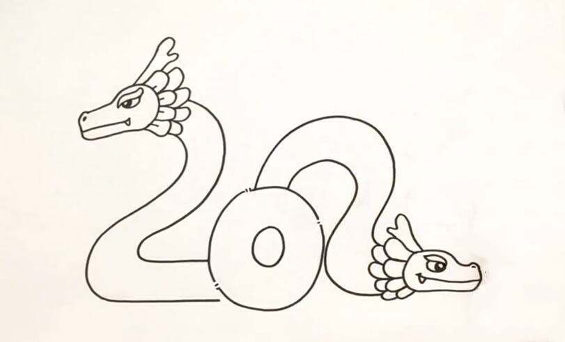 2024龙年的新年2024数字标题字设计