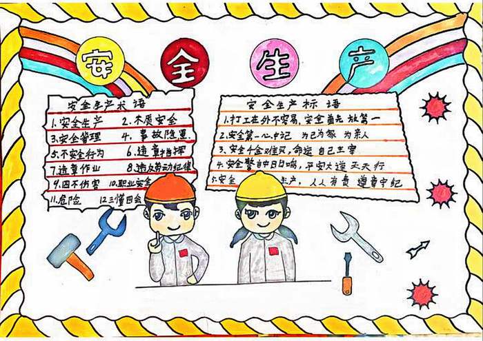 安全生产手抄报图片