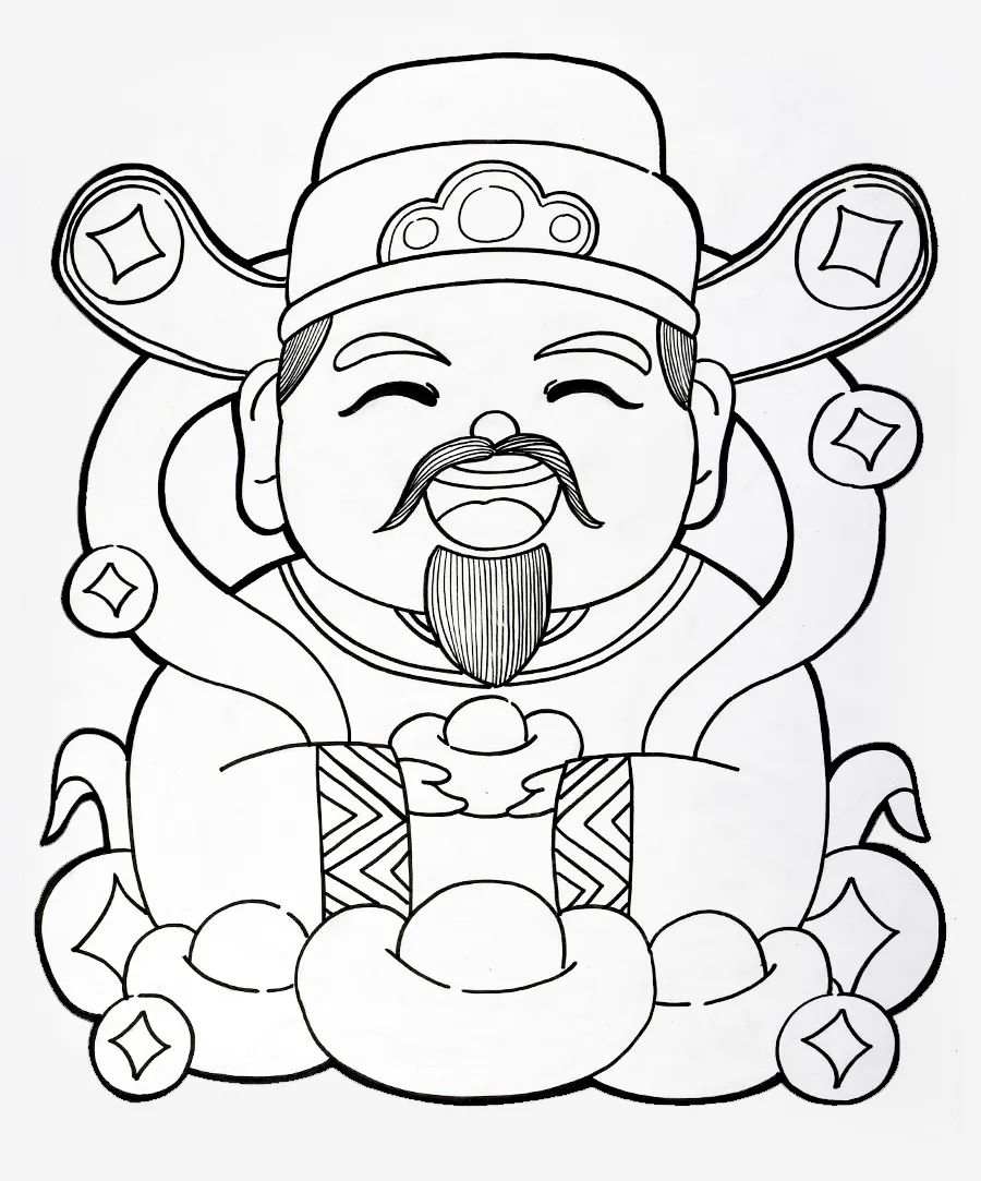 财神爷图片简笔画怎么画好看