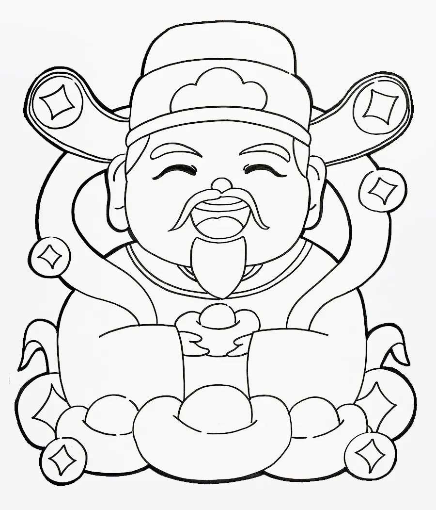 财神爷图片简笔画怎么画好看
