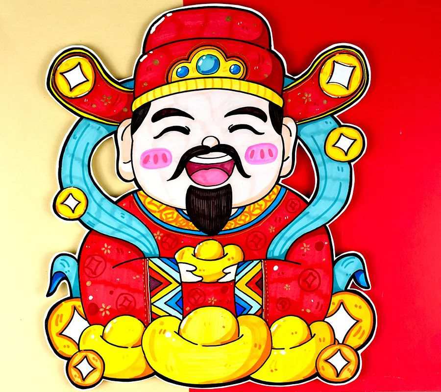 财神爷图片简笔画怎么画好看