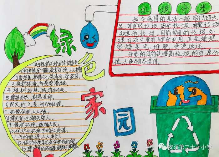 保护绿色家园手抄报四年级
