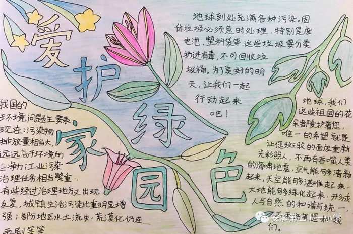 保护绿色家园手抄报四年级