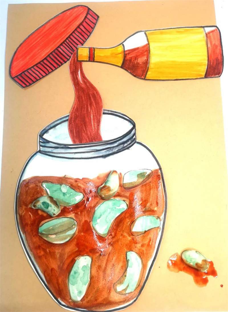 腊八节创意美术《神奇的腊八蒜》