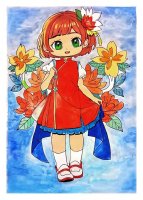 少儿美术课程：可爱的卡通小女孩简笔画