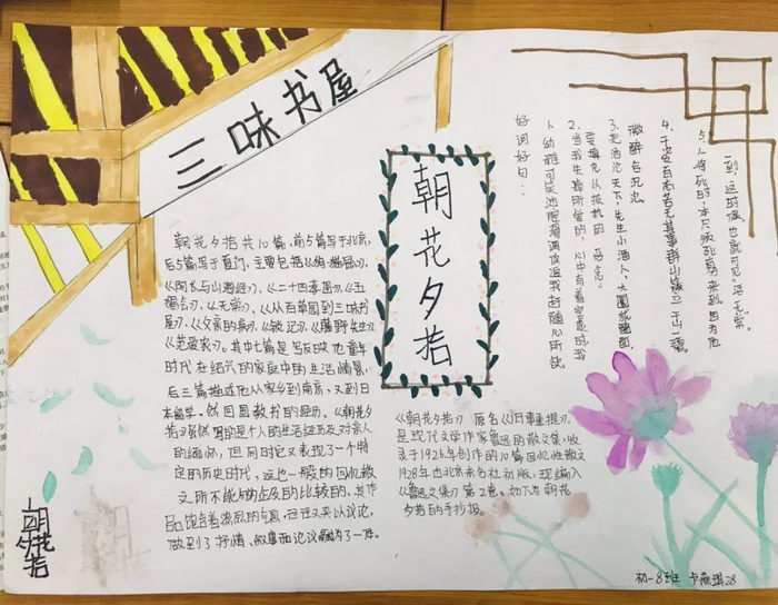 朝花夕拾手抄报图片及内容初一