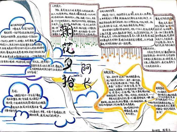 朝花夕拾手抄报图片及内容初一