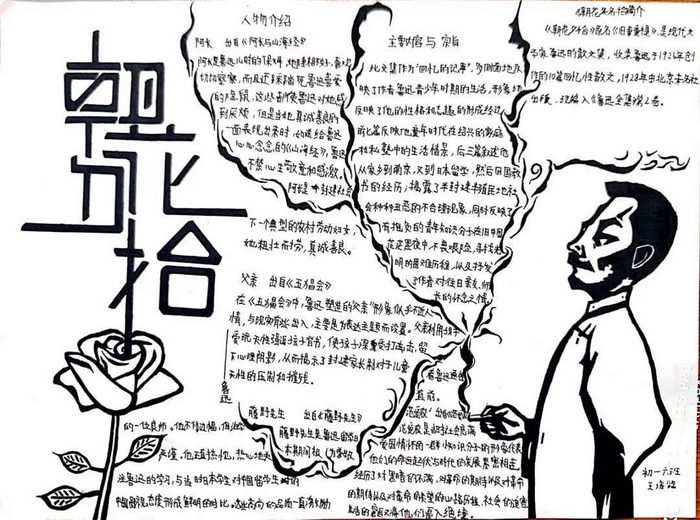 朝花夕拾手抄报图片及内容初一