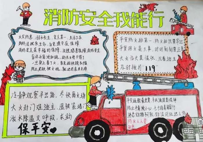 消防安全手抄报图片简单好画又漂亮