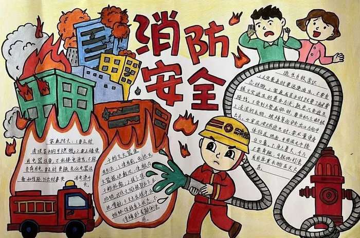 消防安全手抄报图片简单好画又漂亮