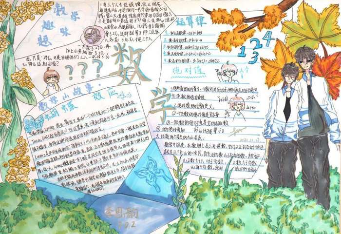 精美初一数学手抄报图片