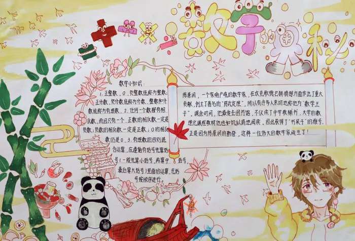 精美初一数学手抄报图片