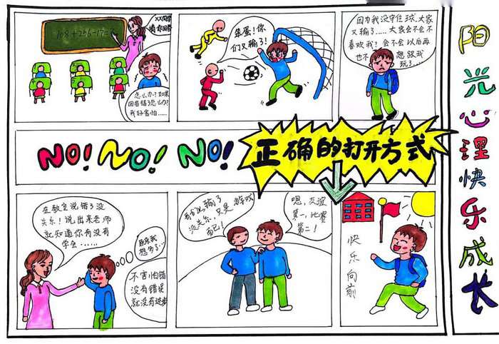 心理漫画心理健康手抄报图片