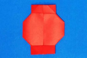 3-5岁小手工灯笼制作：幼儿简单折纸灯笼(步骤图