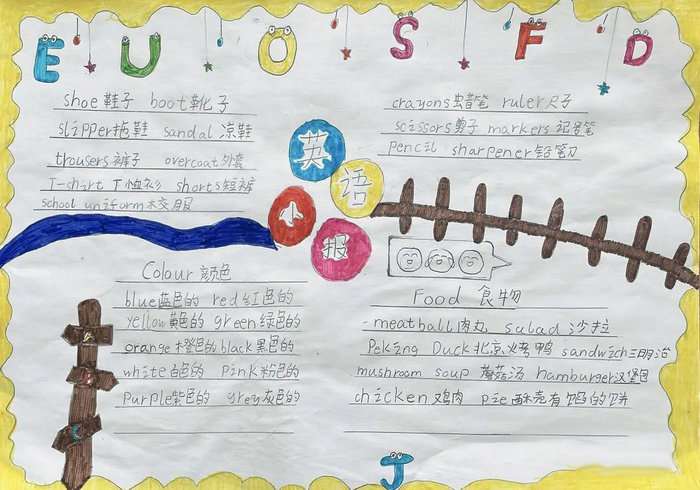 四年级英语手抄报图片漂亮