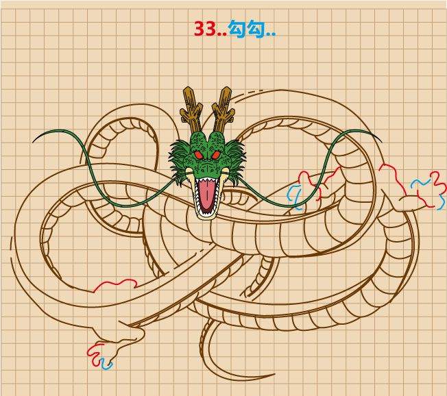 七龙珠神龙简笔画怎么画图片教程