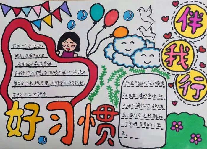 文明习惯养成教育手抄报图片