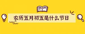 农历五月初五是什么节日