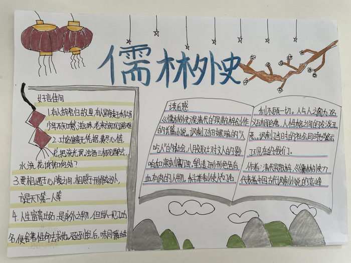 儒林外史手抄报图片及内容简单好看