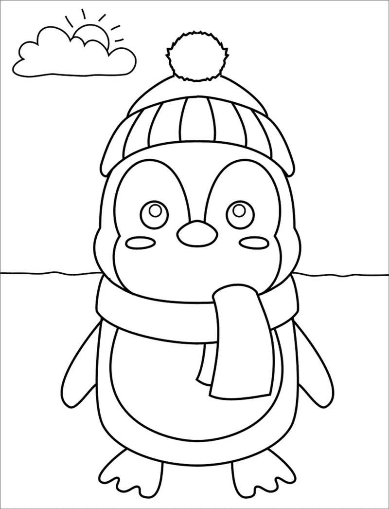 可爱的企鹅简笔画图片教程