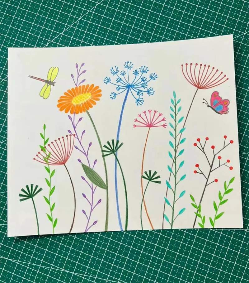 超级简单的花花草草简笔画图片教程