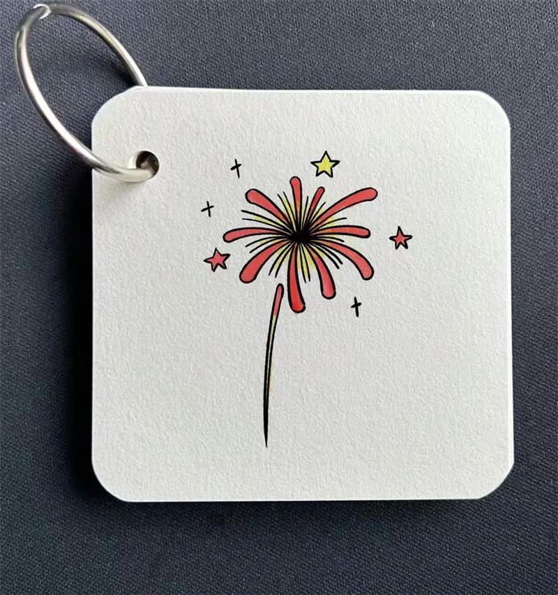 绽放的烟花简笔画怎么画简单又漂亮