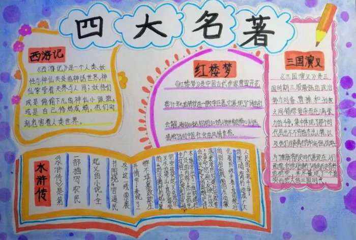 读古典名著品百味人生手抄报