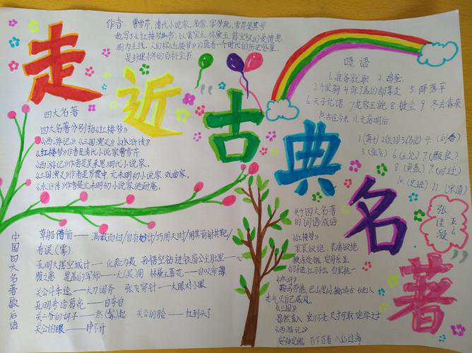 读古典名著品百味人生手抄报