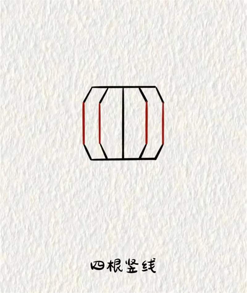 2024春节画大红灯笼简笔画图片教程简单又漂亮