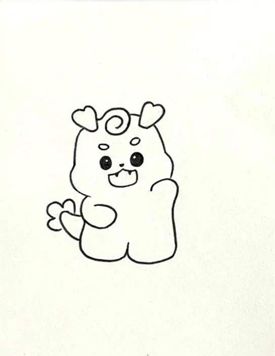 2024新年小龙拿着红包简笔画教程，龙年暴富