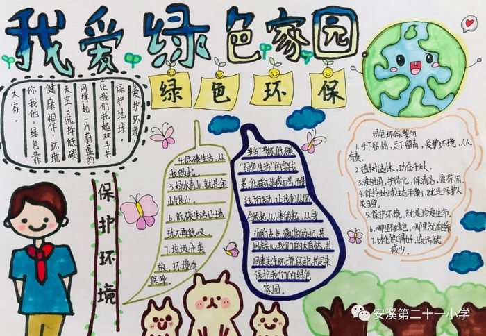 环境保护绿色家园手抄报