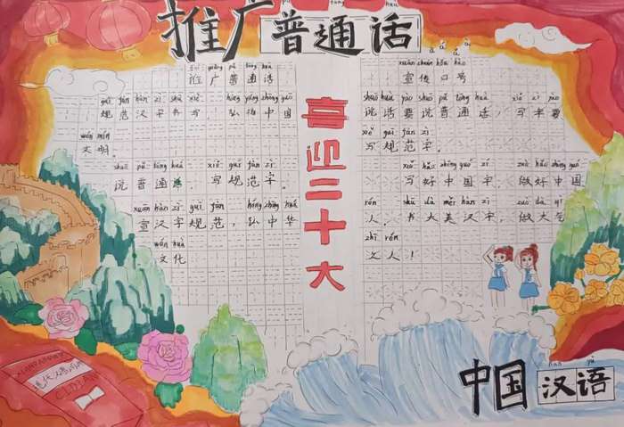 推广普通话宣传周手抄报图片
