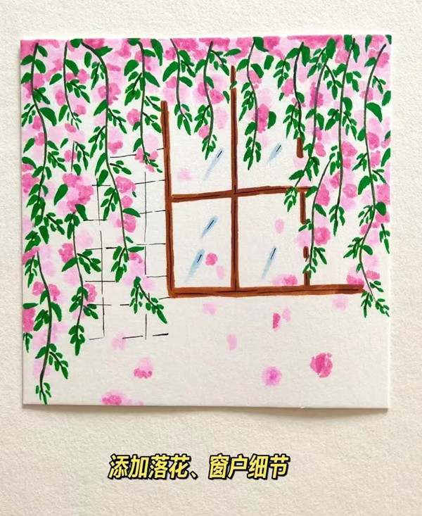 窗外即景简笔画