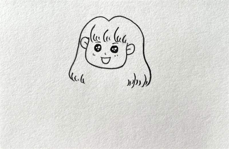 女生节简笔画教程图片